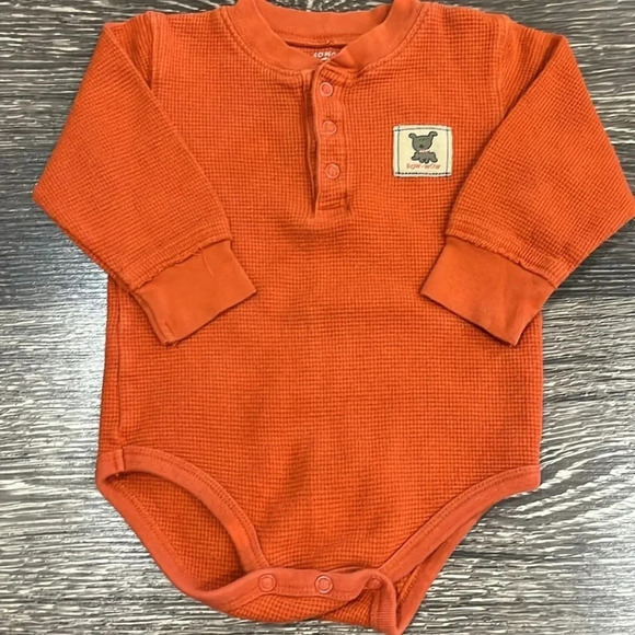 Set of 4 waffle knit long-sleeved onesie and 1 pair of pants - Picture 2 of 7